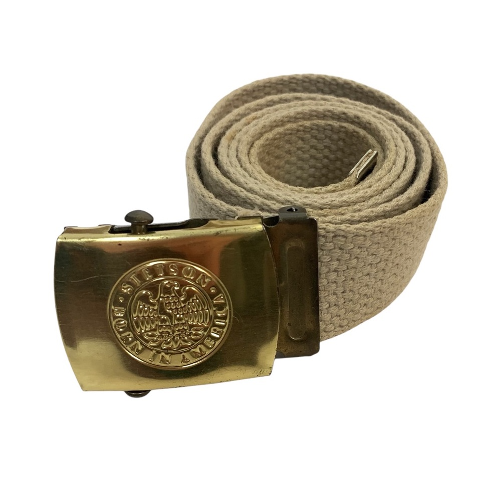 Vintage Stetson born in America belt with brass buckle